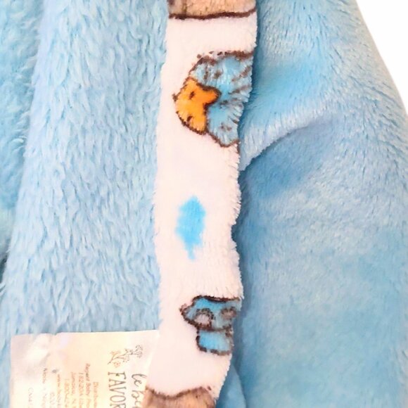 2020 Le Bebe Favorite Fox Raccoon Hedgehog Security Lovey Blanket 27" X 37" - Picture 4 of 7